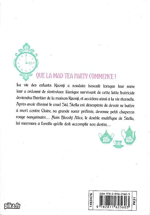 Verso de l'album Alice in Murderland 2