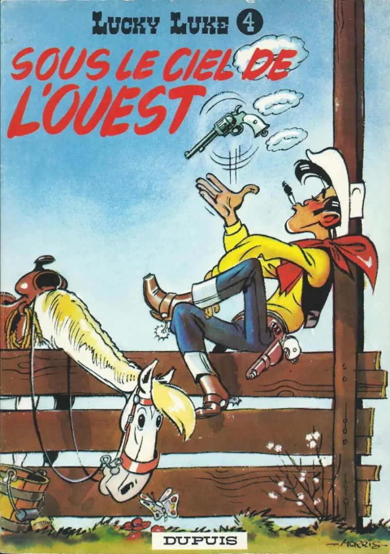 Couverture de l'album Lucky Luke Tome 4 Sous le ciel de l'Ouest