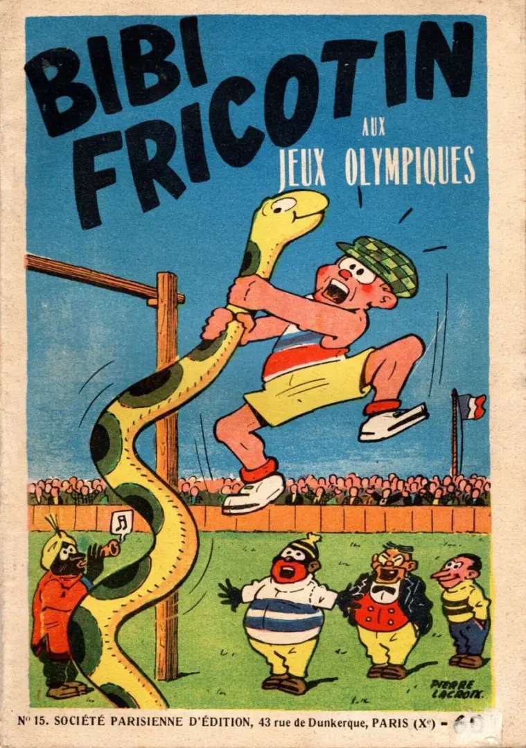 Couverture de l'album Bibi Fricotin 2e Série - Societé Parisienne d'Edition Tome 15 Bibi Fricotin aux Jeux Olympiques