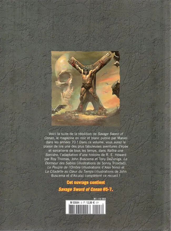 Verso de l'album The Savage Sword of Conan - La Collection Tome 3 La citadelle au cœur du temps