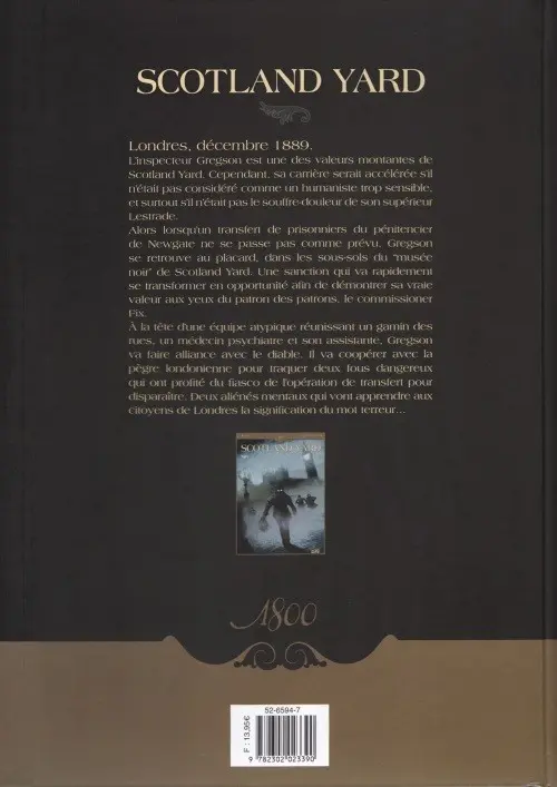 Verso de l'album Scotland Yard Tome 1 Au cœur des ténèbres