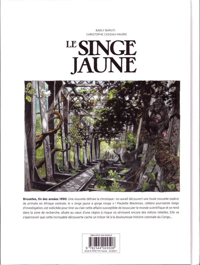 Verso de l'album Le Singe Jaune
