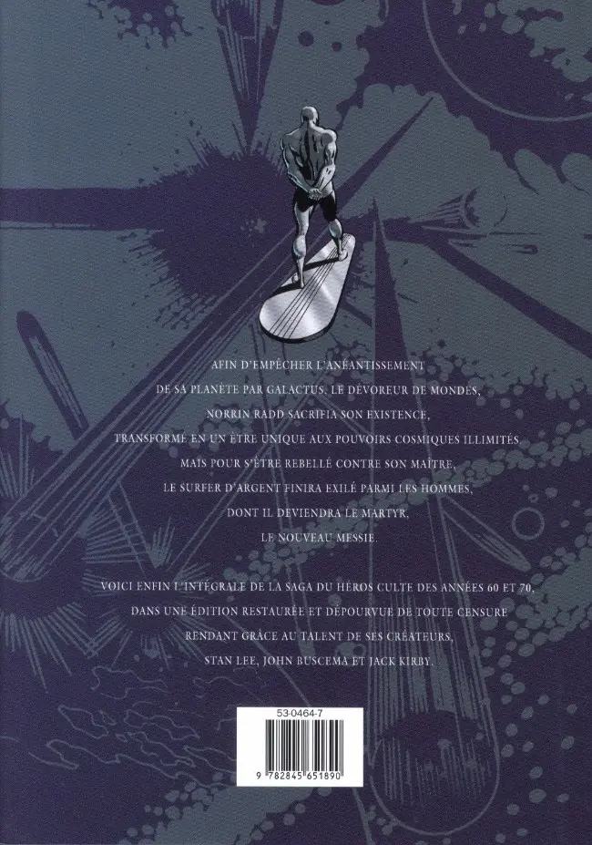 Verso de l'album Le Surfer d'Argent Volume 2