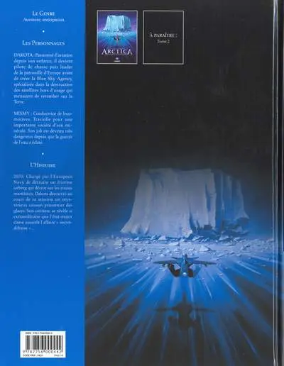 Verso de l'album Arctica Tome 1 Dix mille ans sous les glaces