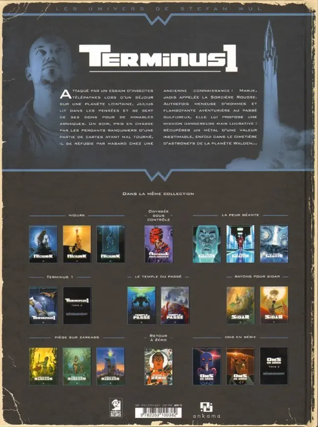 Verso de l'album Terminus 1 Tome 1 L'Homme à la valise