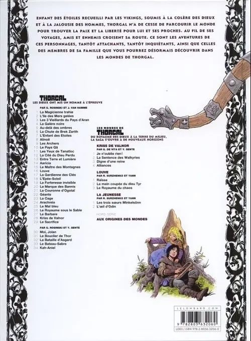 Verso de l'album Les mondes de Thorgal - La Jeunesse de Thorgal Tome 2 L'œil d'Odin