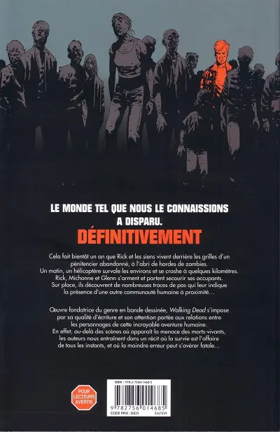 Verso de l'album Walking Dead Tome 5 Monstrueux