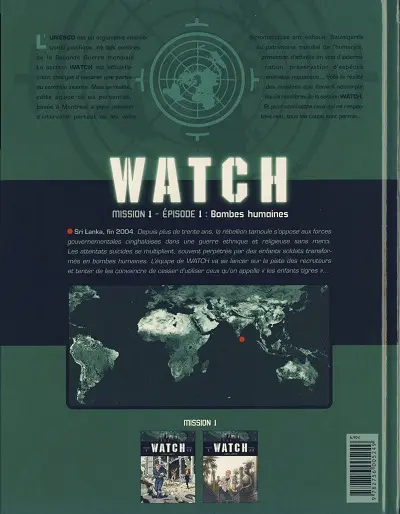 Verso de l'album Watch Tome 1 Bombes Humaines
