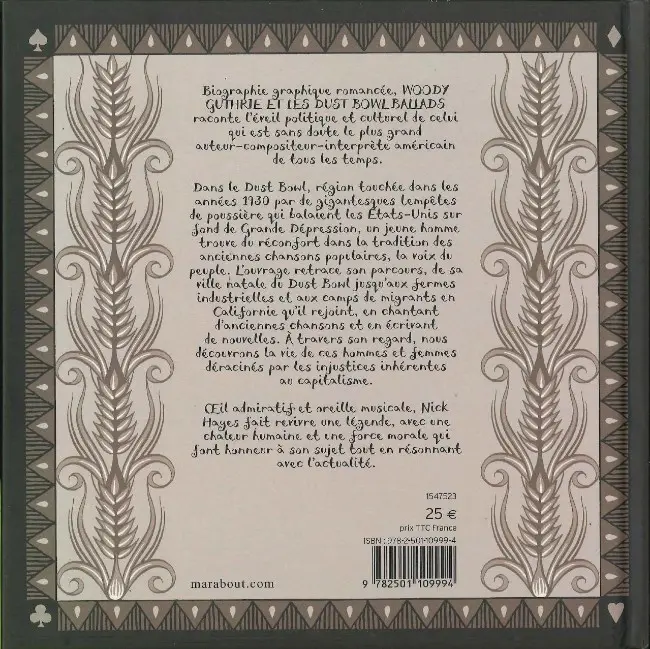 Verso de l'album Woody Guthrie