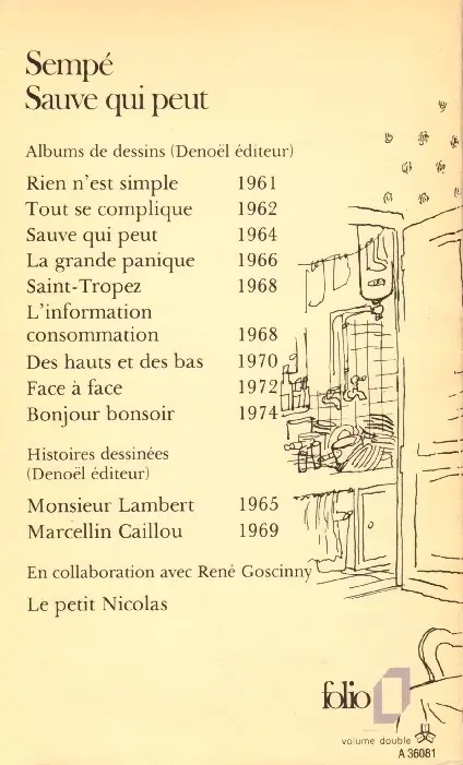 Verso de l'album Sauve qui peut