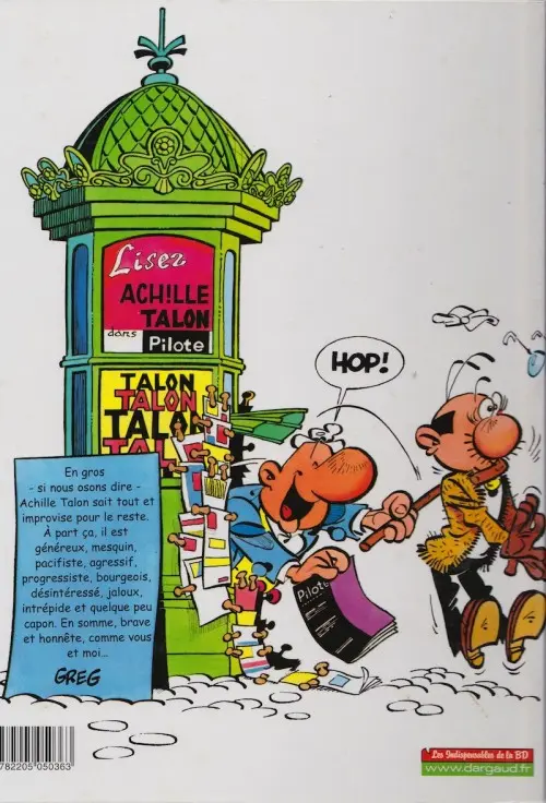 Verso de l'album Achille Talon Tome 5 L'indispensable Achille Talon