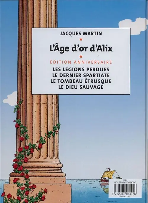 Verso de l'album Alix Tome 7 Le Dernier Spartiate