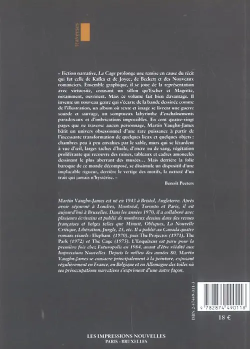 Verso de l'album La Cage
