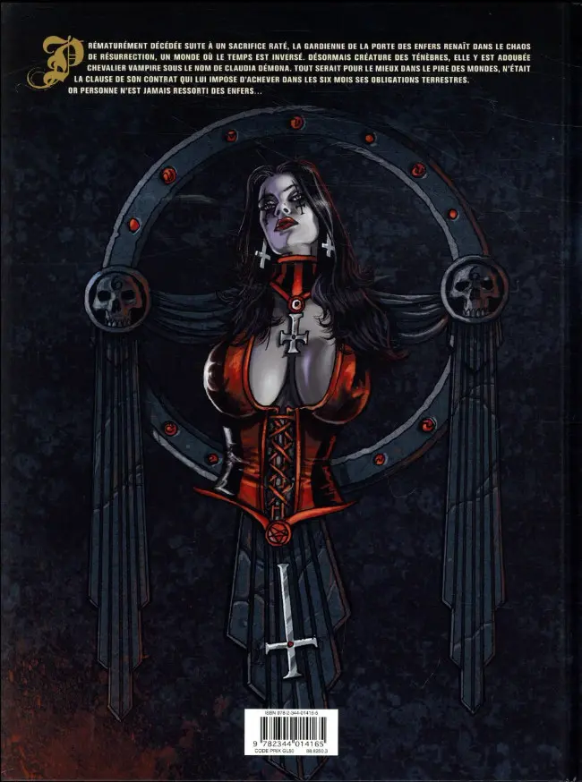 Verso de l'album Claudia chevalier vampire Tome 3 Opium rouge