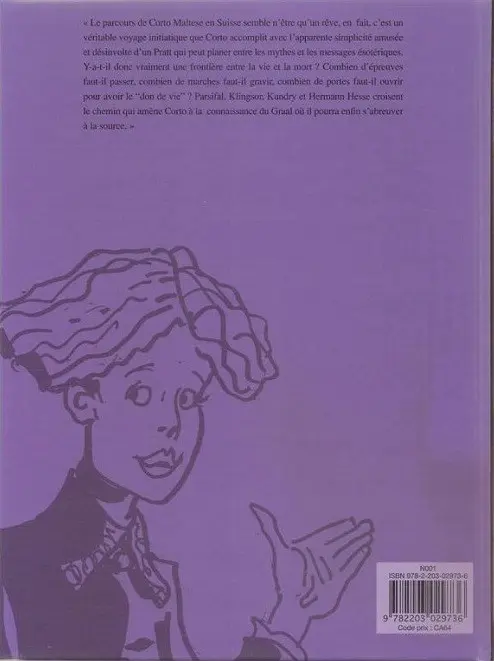 Verso de l'album Corto Maltese Tome 2 Les Helvétiques