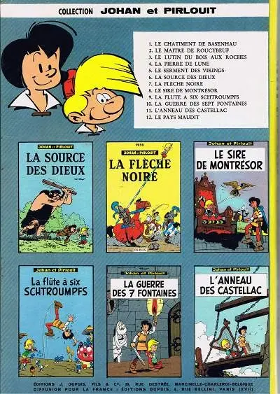 Verso de l'album Johan et Pirlouit Tome 4 La pierre de lune