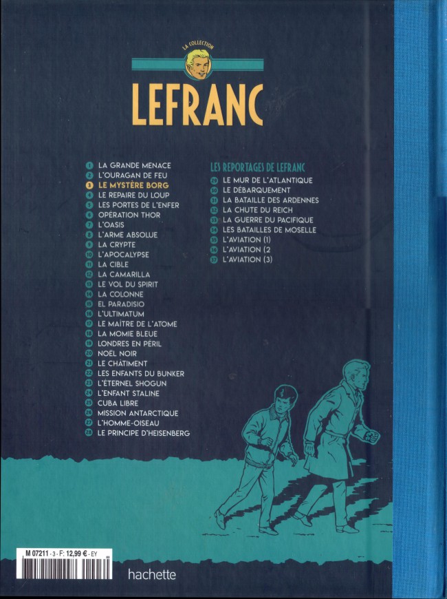 Verso de l'album Lefranc La Collection - Hachette Tome 3 Le Mystère Borg