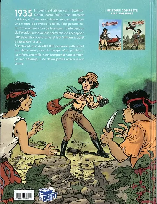 Verso de l'album L'Aviatrice Tome 2 Aventures orientales