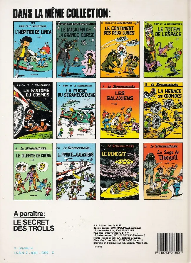 Verso de l'album Le Scrameustache Tome 2 Le magicien de la Grande Ourse