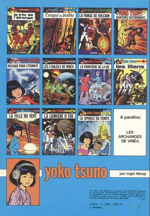 Verso de l'album Yoko Tsuno Tome 2 L'orgue du diable
