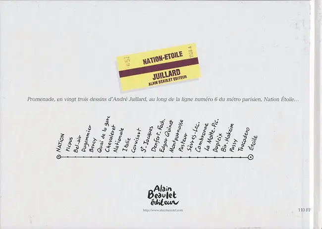Verso de l'album Nation étoile