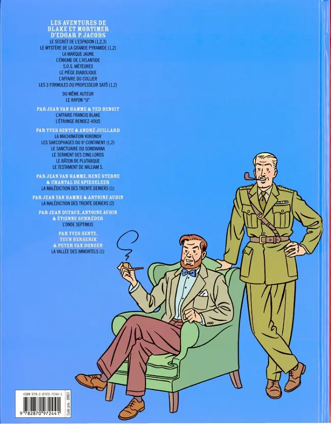 Verso de l'album Blake et Mortimer Tome 25 La Vallée des Immortels - Tome 1 - Menace sur Hong Kong