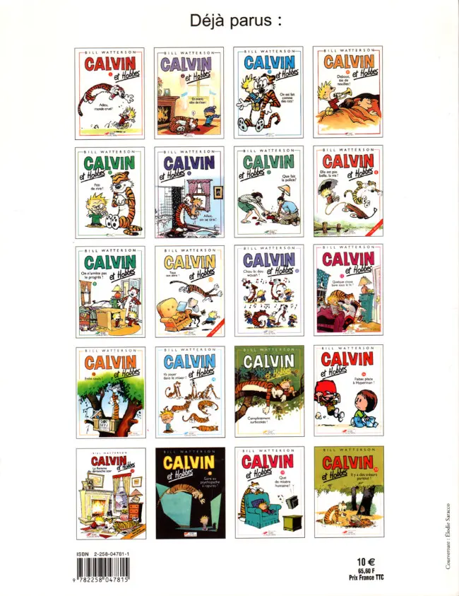 Verso de l'album Calvin et Hobbes Tome 21 Je suis trop génial !