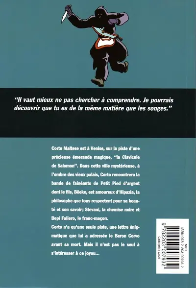 Verso de l'album Corto Tome 25 Fable de Venise