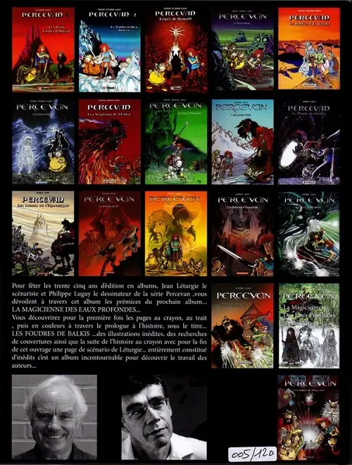 Verso de l'album Percevan Les foudres de Balkis