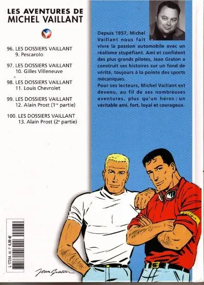 Verso de l'album Michel Vaillant La Collection Tome 96 Pescarolo le marathonien