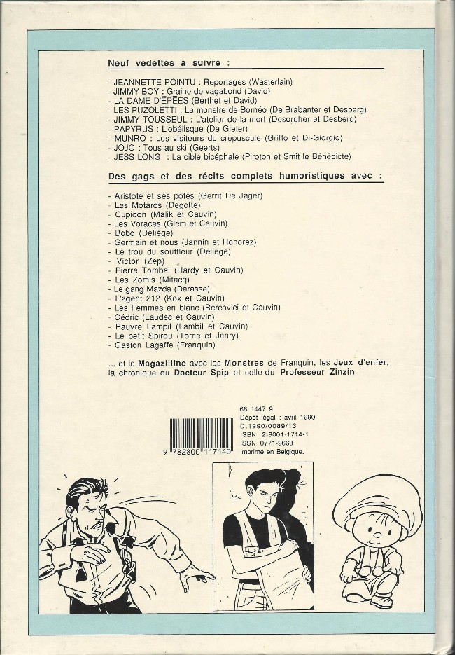 Verso de l'album Le journal de Spirou Album 198