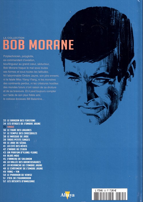 Verso de l'album Bob Morane La collection - Altaya Tome 35 Snake