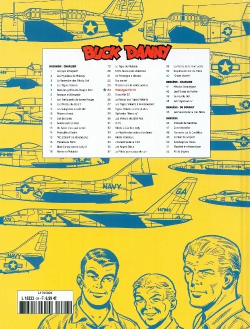Verso de l'album Buck Danny Tome 24 Prototype FX-13