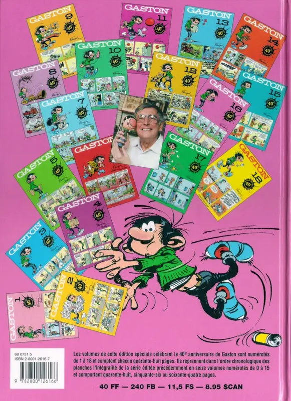 Verso de l'album Gaston Tome 16