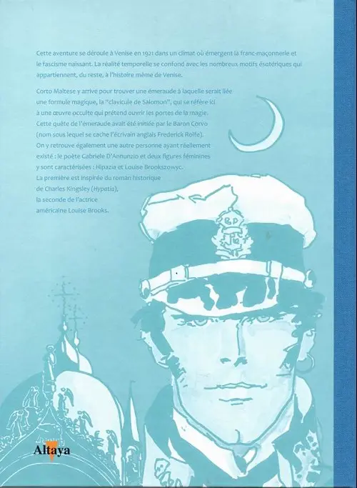 Verso de l'album Tout Pratt Tome 11 Corto maltese - Fable de Venise