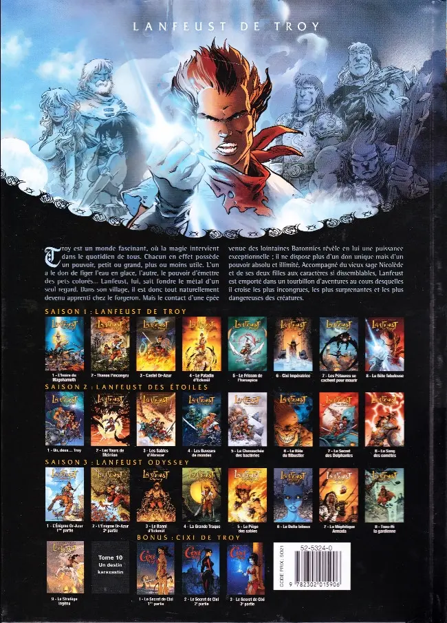 Verso de l'album Lanfeust de Troy Tome 1 L'Ivoire du Magohamoth