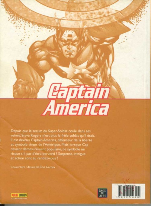 Verso de l'album Captain America - Le retour de Captain America