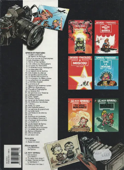 Verso de l'album Spirou et Fantasio Tome 44 Le Rayon noir