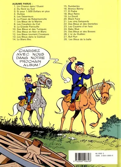 Verso de l'album Les Tuniques Bleues Tome 12 Les Bleus tournent cosaques
