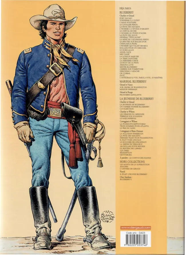 Verso de l'album La Jeunesse de Blueberry Tome 14 Le boucher de Cincinnati