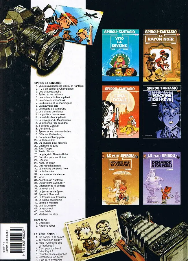 Verso de l'album Spirou et Fantasio Tome 21 Du glucose pour Noémie