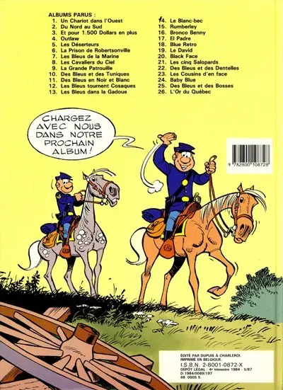 Verso de l'album Les Tuniques Bleues Tome 15 Rumberley