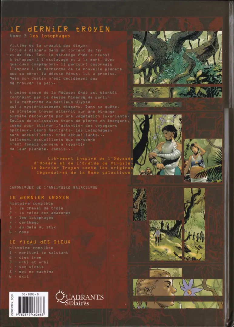 Verso de l'album Le Dernier Troyen Tome 3 Les Lotophages