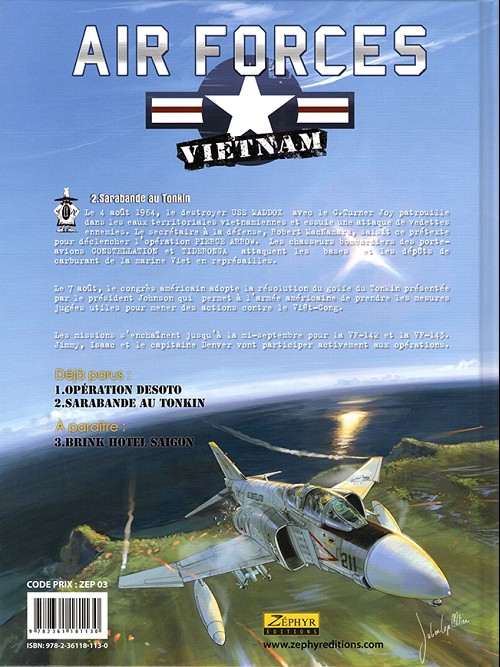 Verso de l'album Air forces - Vietnam Tome 2