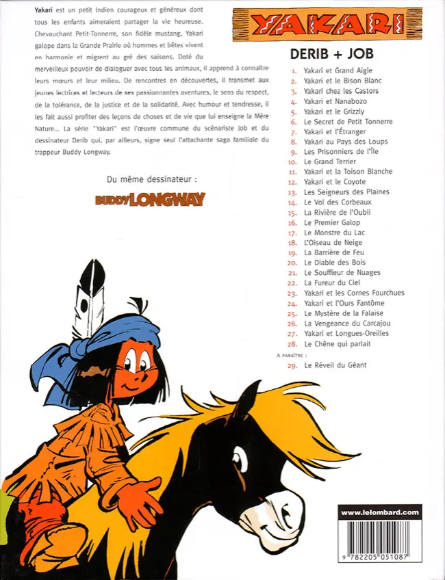 Verso de l'album Yakari Tome 12 Yakari et le coyote