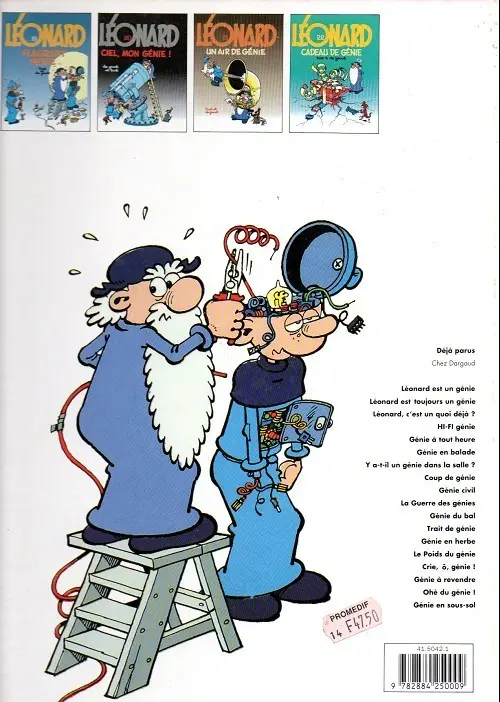 Verso de l'album Léonard Tome 19 Flagrant génie