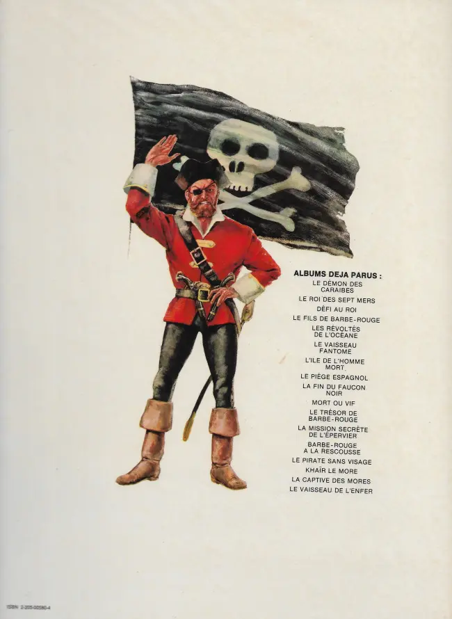Verso de l'album Barbe-Rouge Tome 12 La mission secrète de l'Epervier