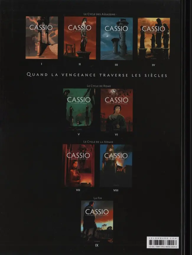 Verso de l'album Cassio Tome 9 L'empire des souvenirs