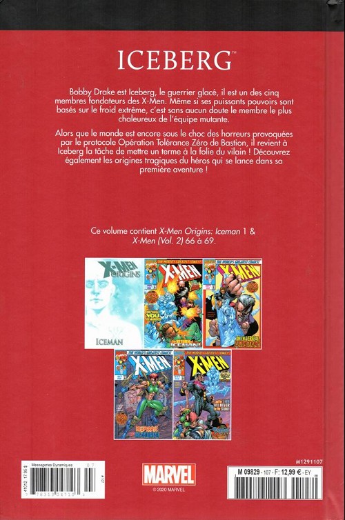 Verso de l'album Le meilleur des Super-Héros Marvel Tome 107 Iceberg