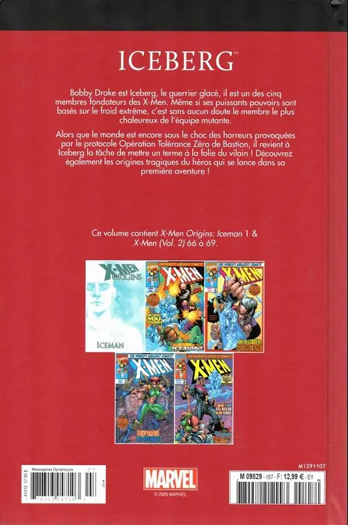 Verso de l'album Le meilleur des Super-Héros Marvel Tome 107 Iceberg